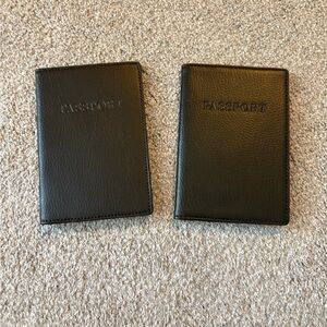 NEW Banana Republic Dark Brown Leather Passport Holders (2)
